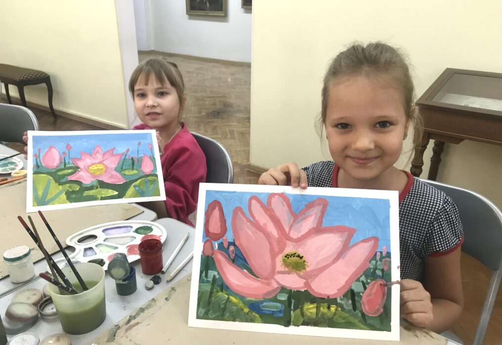 Рисуем «Астраханский лотос» акварелью